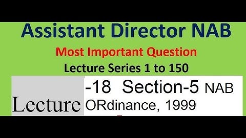 Lecture 18 Definitions NAB Ordinance 1999 || #fpsc #nts #ppscpreparation #theoryclass