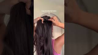 French ponytail hairstyle| easy hairstyles tutorial part 4/10 #hairstyle #hairtutorial #frenchpony
