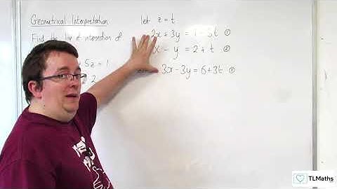 A-Level Further Maths C8-10 Geometrical Interpretation: The Line of Intersection Method 1