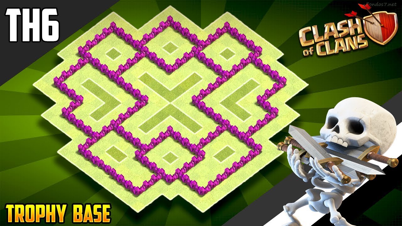 New Ultimate TH6 HYBRID/TROPHY Base 2018!! COC Town Hall 6 (TH6) Hybrid Base Design Clash of