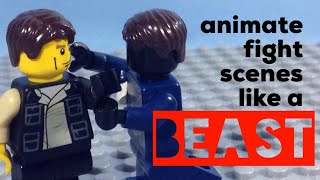 картинка: Как анимировать сцены боя, как зверь!!! (урок по покадровой анимации Lego)