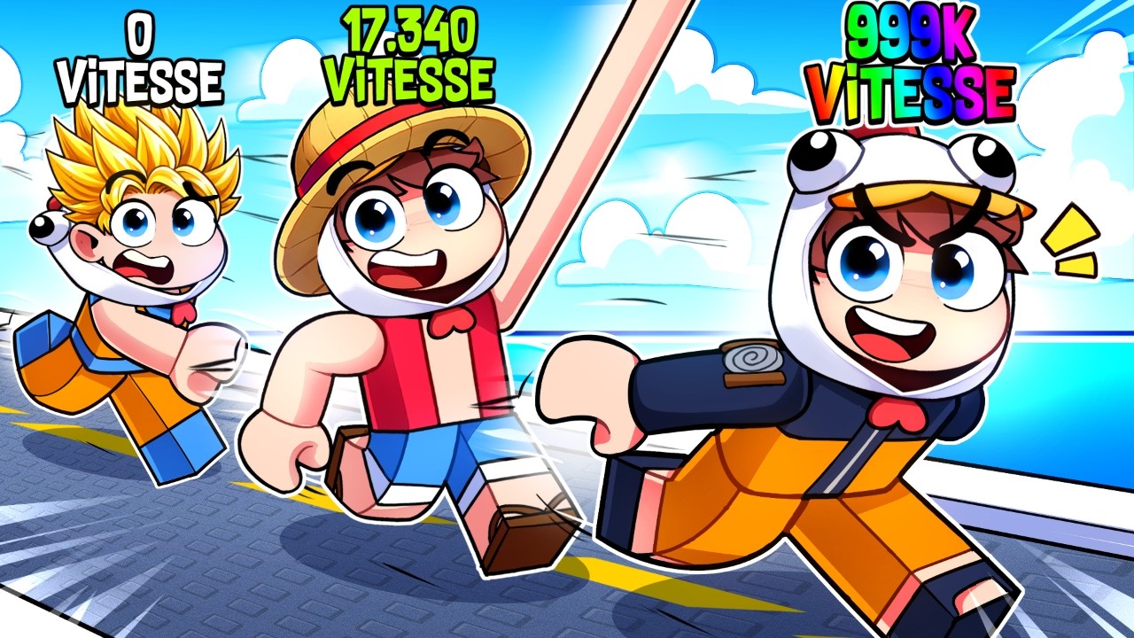 Chaque seconde +1 VITESSE en ANIME Personnage pour VAINCRE des Vilains dans ROBLOX !