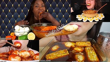 ASMR Soft Boiled EGGS Compilation | No Talking | Only Bits | ASMR Mukbang | ASMR Food