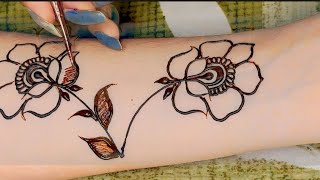 New stylish mehndi design//Easy flowers mehndi design//simple arabic mehndi design//viralvideo