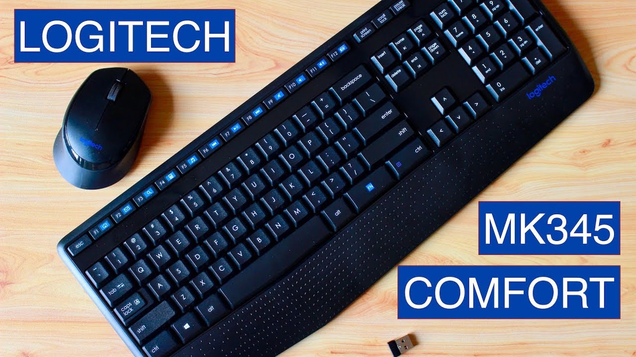 Logitech MK345 Comfort Wireless Keyboard Mouse & Hands On! - YouTube