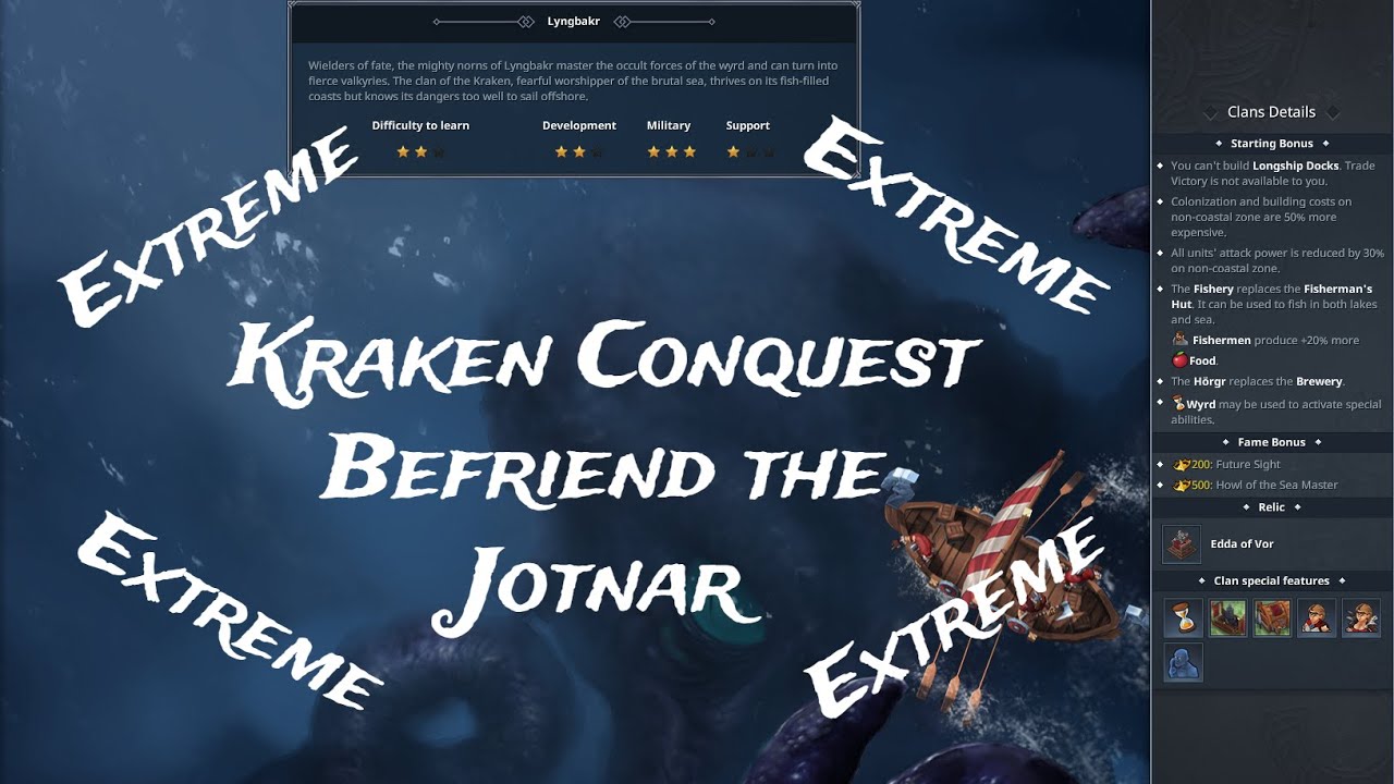 Northgard Extreme Kraken Conquest 1: Befriend the Jotnar