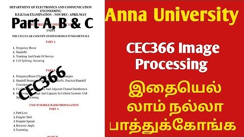 CEC366 Image Processing Important questions