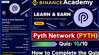 Binance New Earn and Learn PYTH Token | Binance New Earn and Learn | Earn 0.80 $ 