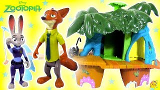 Brinquedos Do Zootopia Judy E Nick Estão Em Perigo Na Floresta Sr. Manchas Selvagem - Disney Tomy