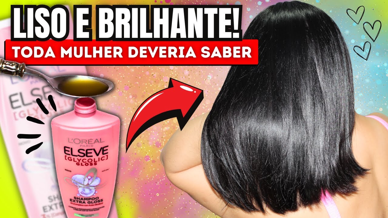 CABELO LISO BRILHANTE DE IMEDIATO! Adicione Isso no Seu Shampoo! Fiquei CHOCADA!