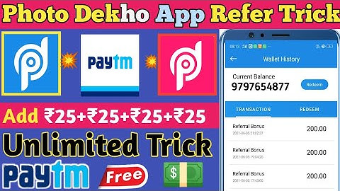 Photo Dekho App Unlimited Trick | Photo Dekho App Refer Baypass Trick| Photo Dekho App Payment Proof