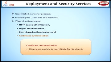 Deployment and Security Services | Learning J2EE in English | Learn Java EE Tutorial