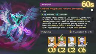 Sandrone C0 Yae C2 Odette C2 - 60s Dire Chimeric Winged Lion screenshot 4
