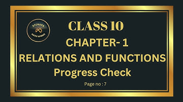 Progress Check | TN Class 10 Maths | Chapter-1 Relations and Functions |