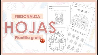 Cómo CREAR hojas personalizadas para PASCUA regreso a clases (PLANTILLA GRATIS)