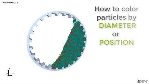How to color particles by diameter or position in EDEM simulation