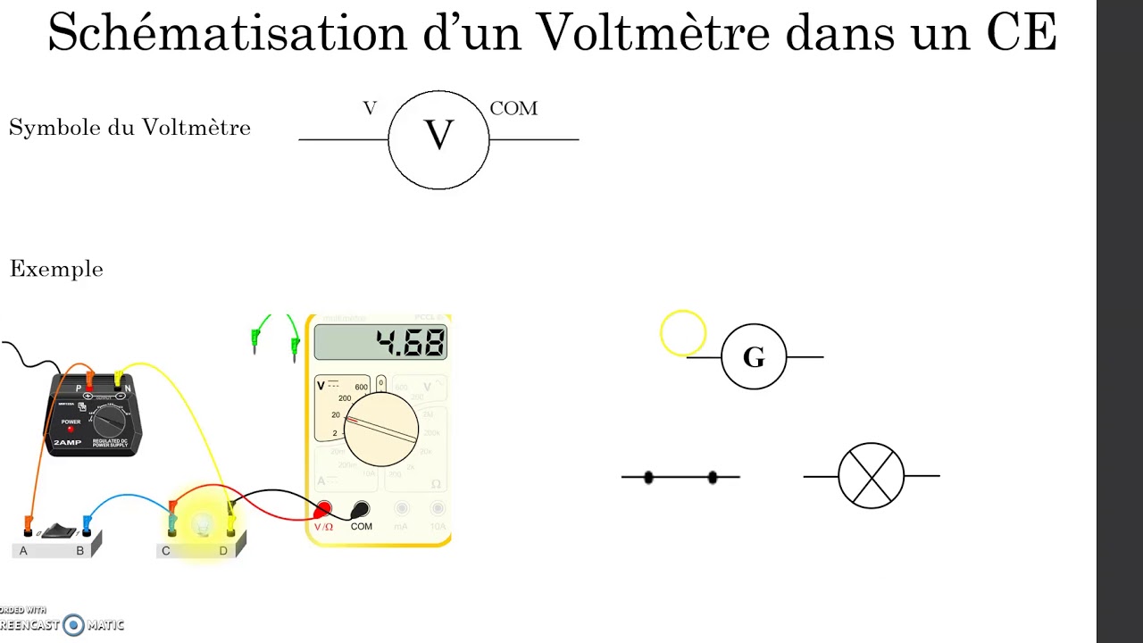 Mesurer une tension électrique 💡 - Utilisation du Voltmètre, Physique