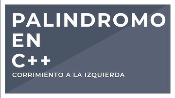 Palindromo en C++