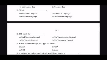 2nd Puc computer science new pattern model question paper 2022