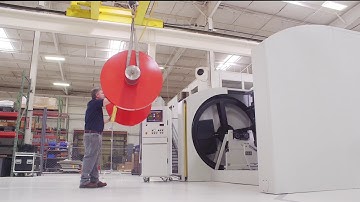 Hofmann Model H-24 Horizontal Balancing Machine with Roll Top Guard Package