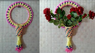 Macrame Flower wall hanging | Easy and simple macrame flower holder Tutorial