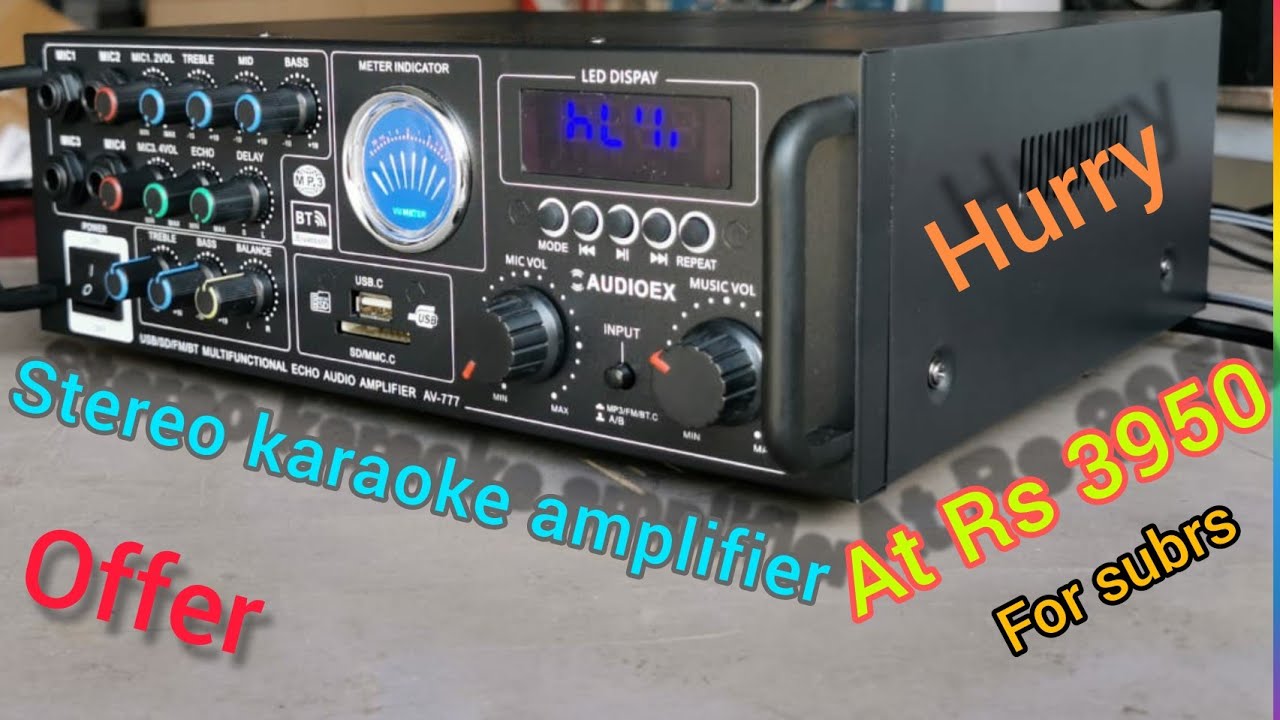 Audioex mixer amplifier at offer price/ soundfolio amplifiers YouTube