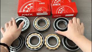 There are five types of cages for cylindrical roller bearings