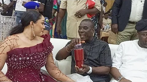 K 1 De Ultimate Celebrate 50years on stage with his wife Emanuella Ropo in Abeokuta