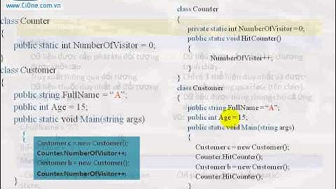 Video hướng dẫn: Static, non-static member và Property