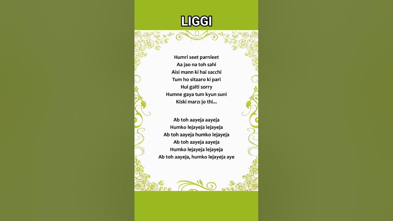 Liggi 🎶 🤍🤍🤍 #ritviz #liggi #lyrics #lyricvideo #shorts