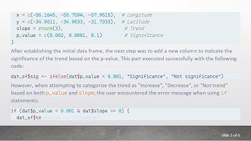 Solving the Error on the condition has length   1 in R If Statements for Trend Analysis