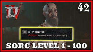 Diablo 4 Hardcore Road To 100 Sorcerer Playthrough Part 42