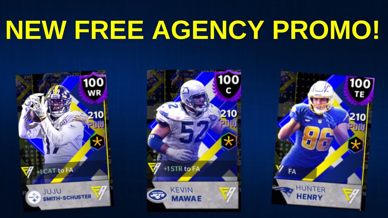 MADDEN MOBILE 21 FREE AGENCY PROMO!!