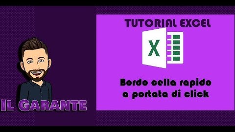 Bordo cella rapido a portata di click - Tutorial Excel