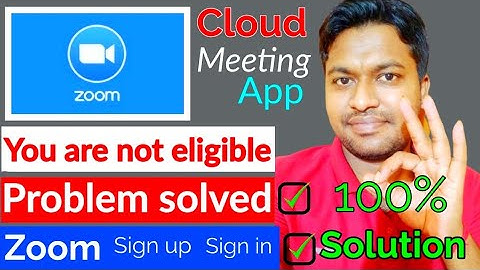 Zoom You are not eligible to sign up/sign in/Zoom problem solved and solution by @Technil Latest.