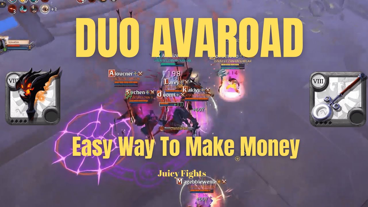 INVINCIBLE DUO | AVA ROAD FIGHTS | EASY WAY TO MAKE MONEY = PVP | Hellspawn & Holy Staff Duo AvaRoad