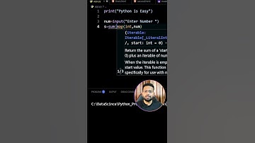 Sum of Digits in ONE LINE using Python 😱 | Python Trick for Beginners #coding #python #dataanalysis