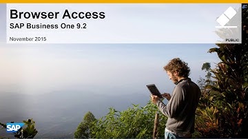 SAP Business One 9.2 Demo - Browser Access