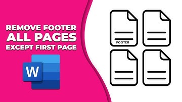 How to remove footer from all pages in Word except first page