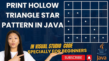13. How to Print Hollow Triangle Star Pattern in Java in Visual Studio Code