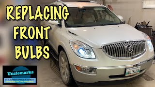 How to replace daytime running light bulbs on Buick Enclave (EP 298)