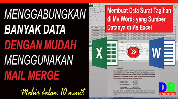 Cara menggabungkan mail merge dengan excel