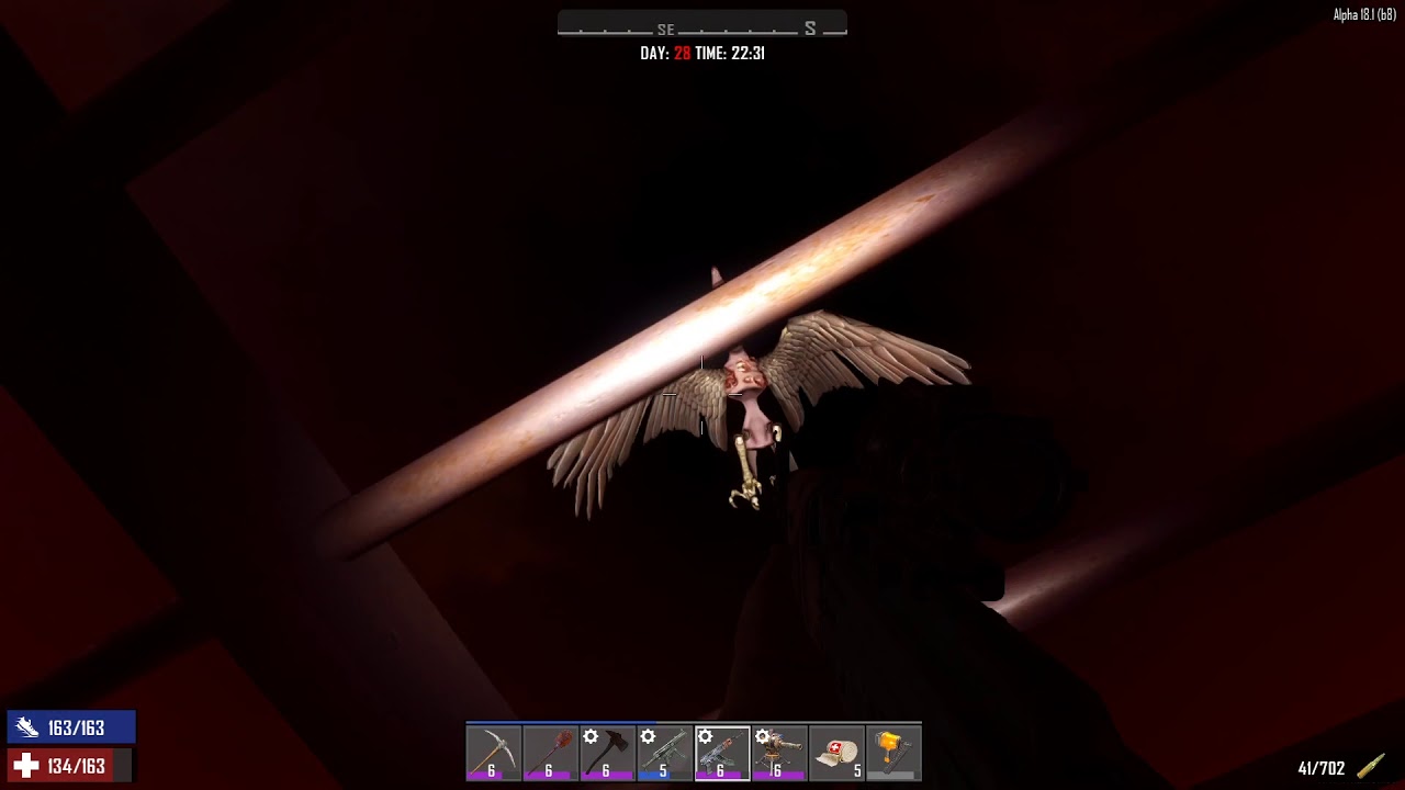 7 Days to Die:  "The Crapper Base" vs. Insane 64 Zombie Blood Moon