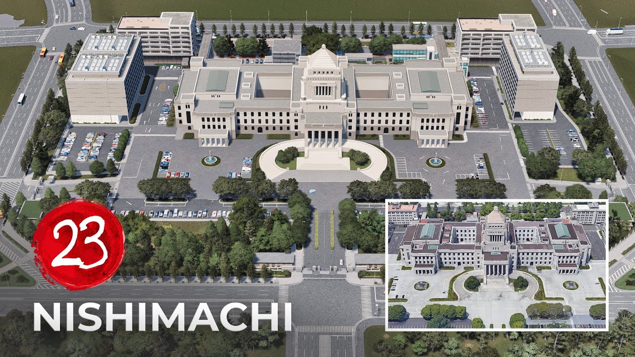 Nishimachi EP 23 - Здание парламента - горизонты городов [4K]