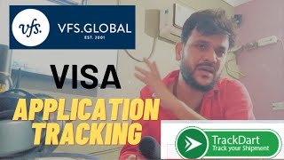 VFS visa application Tracking , VISA Blue Dart currier Tracking full process | Track an application screenshot 1