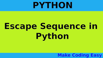 Escape Sequence in Python