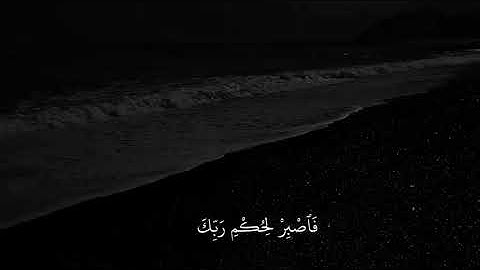 "فاصبر لحكم ربك" | قرآن كريم❤|تلاوه هادئة للقارئ اسلام صبحي 💛