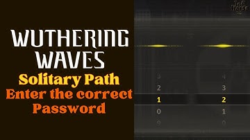 Enter the correct Password Wuthering Waves Guide Solitary Path