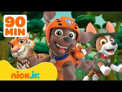 Щенячий патруль Спасение детенышей животных от PAW Patrol с Зумой и Трекером 7 Nick Jr