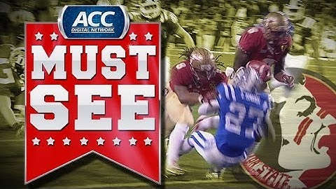 FSU RB Karlos Williams Runs Over Duke Defender for TD | ACC Must See Moment